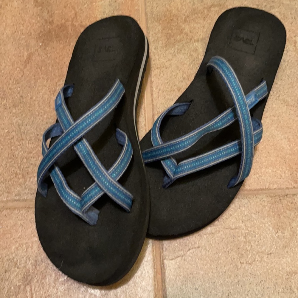 Blue Teva Sandals Size 8